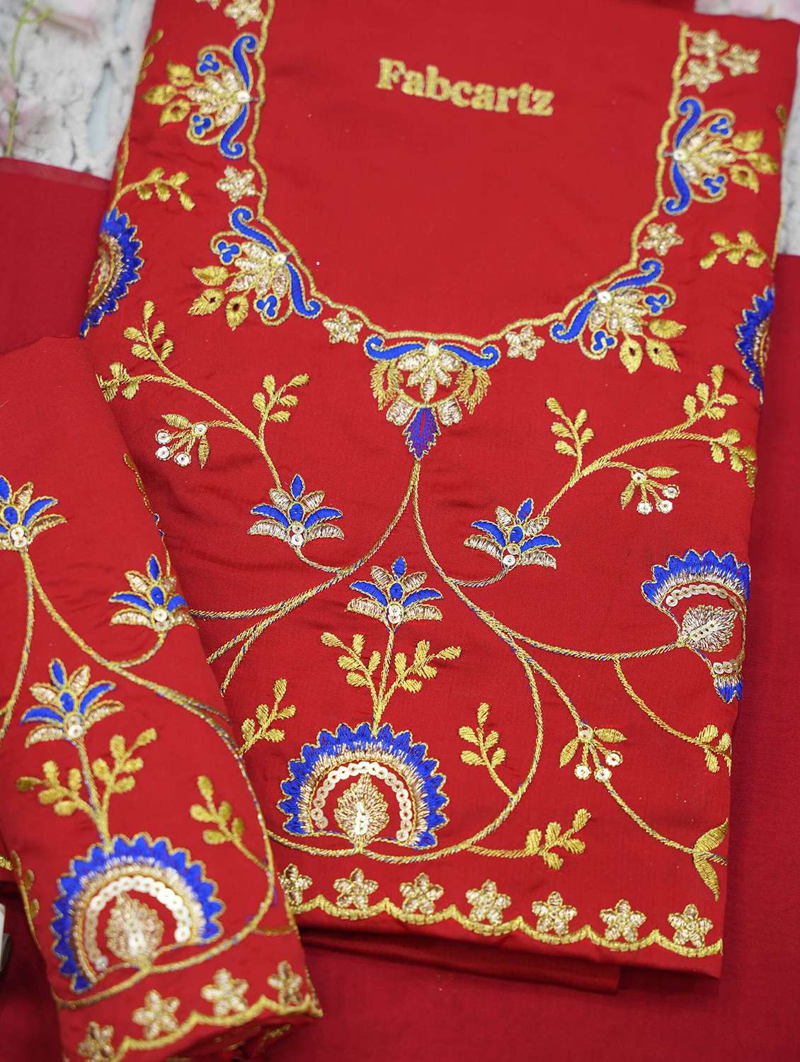 women self design south indian style unstitched lehenga choli - 22240676 -  Standard Image - 2