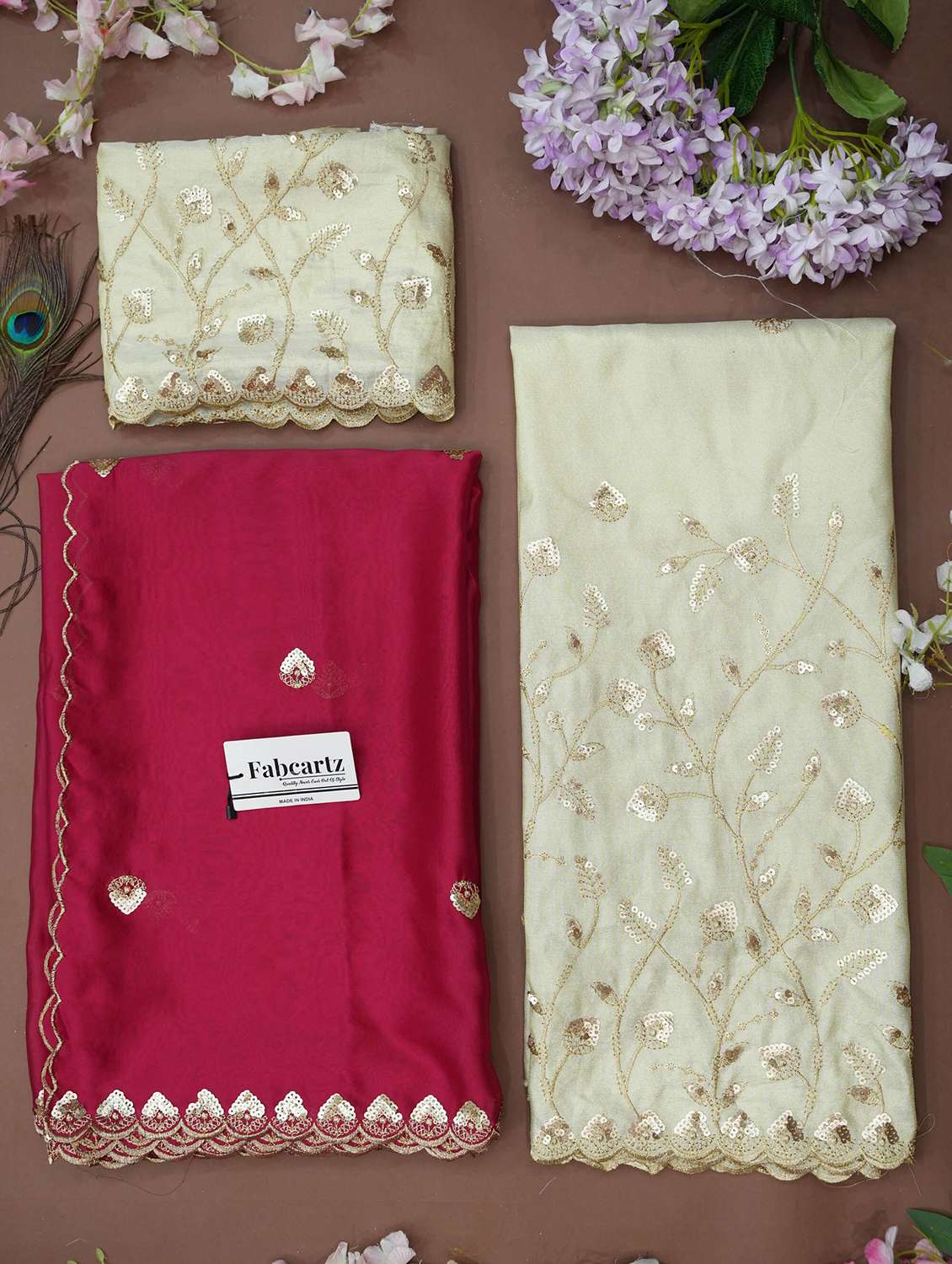 women solid with work unstitched lehenga choli - 22240693 -  Standard Image - 2