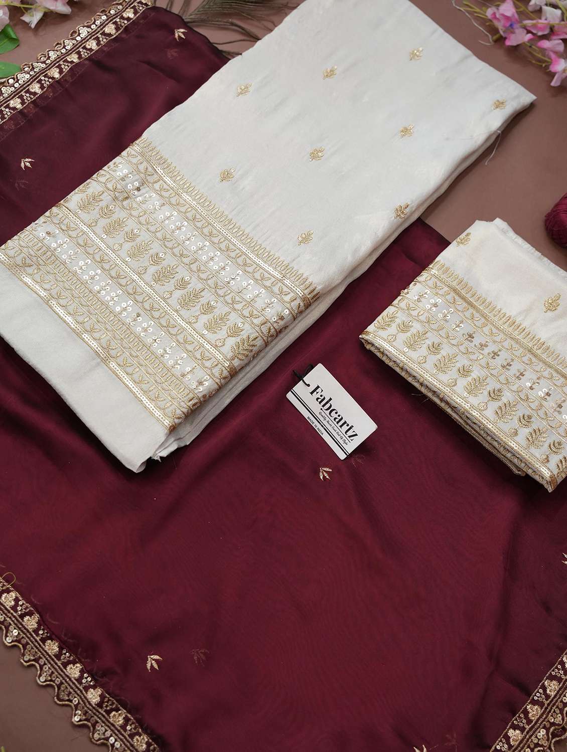 women solid with work unstitched lehenga choli - 22240722 -  Standard Image - 2