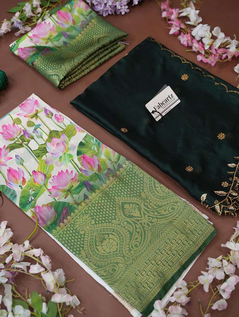 women floral south indian style unstitched lehenga choli - 22240729 -  Standard Image - 2