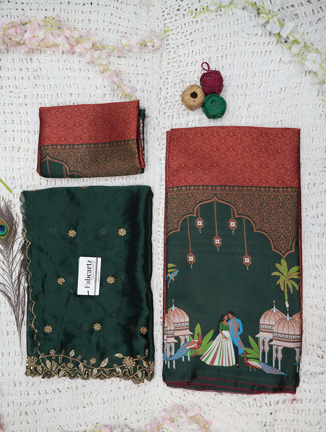 women self design south indian style unstitched lehenga choli - 22240808 -  Standard Image - 2