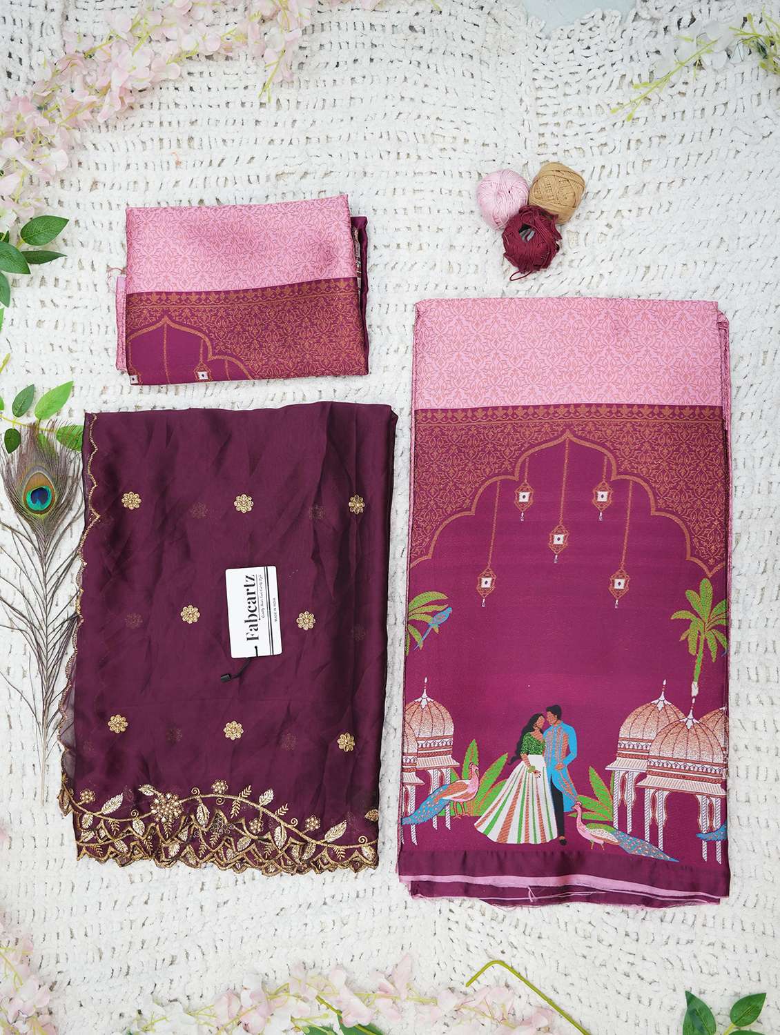 women self design south indian style unstitched lehenga choli - 22240814 -  Standard Image - 2