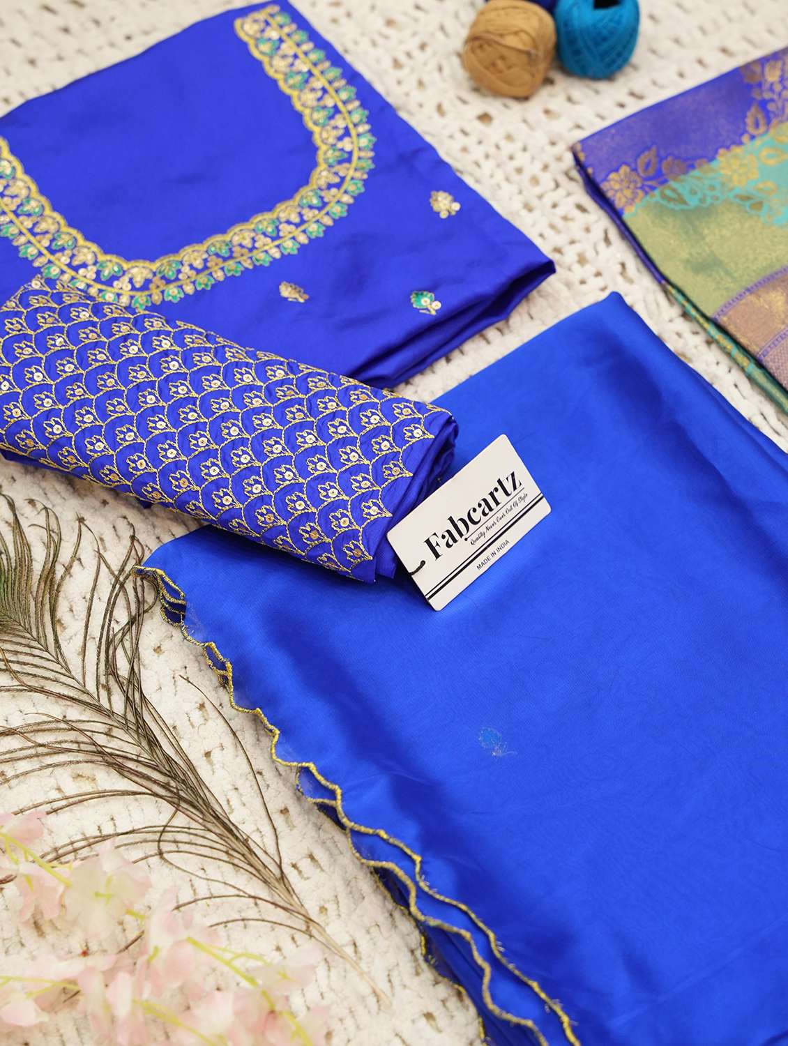 women self design south indian style unstitched lehenga choli - 22240819 -  Standard Image - 2