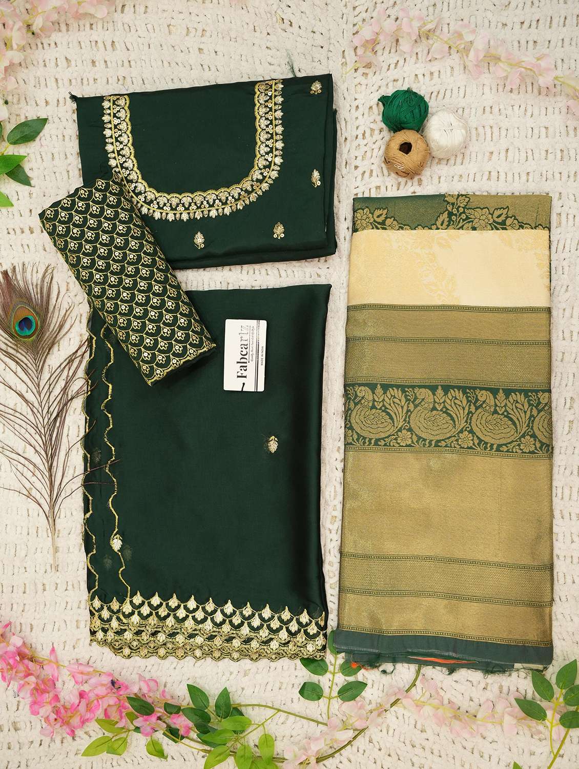 women self design south indian style unstitched lehenga choli - 22240823 -  Standard Image - 2