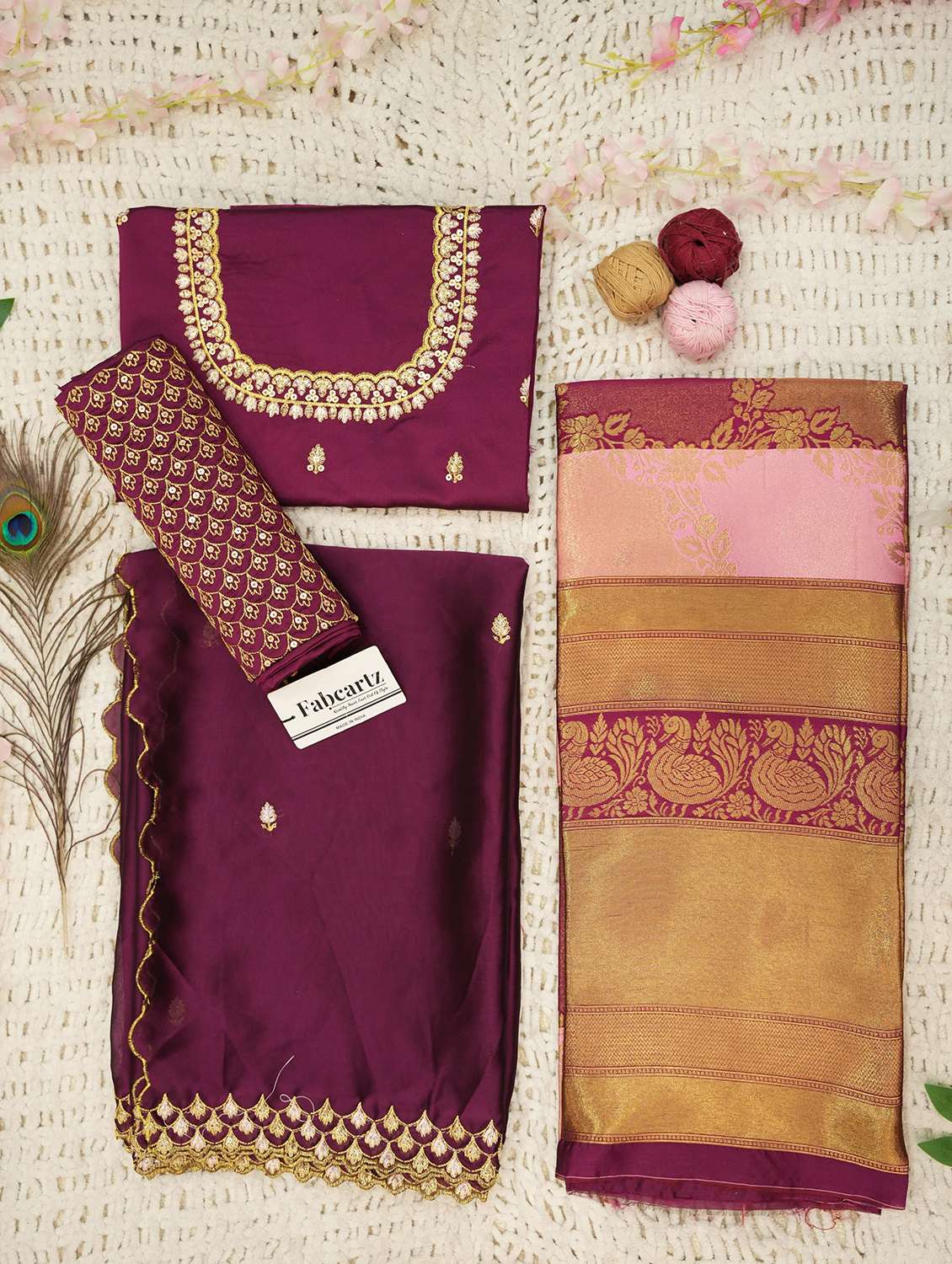 women self design south indian style unstitched lehenga choli - 22240825 -  Standard Image - 2