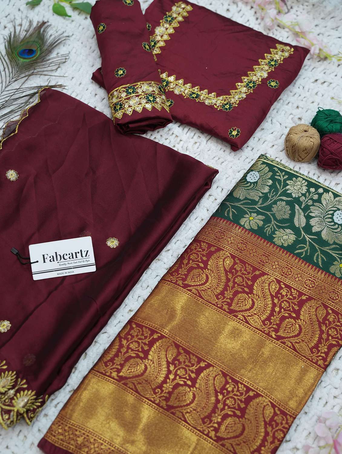 women self design south indian style unstitched lehenga choli - 22240850 -  Standard Image - 2