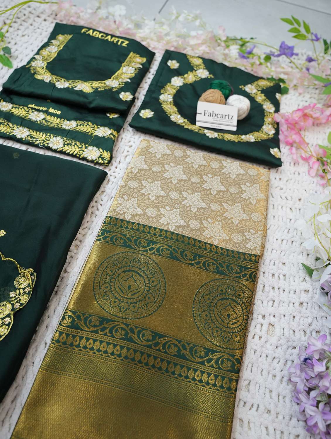 women self design south indian style unstitched lehenga choli - 22240860 -  Standard Image - 2