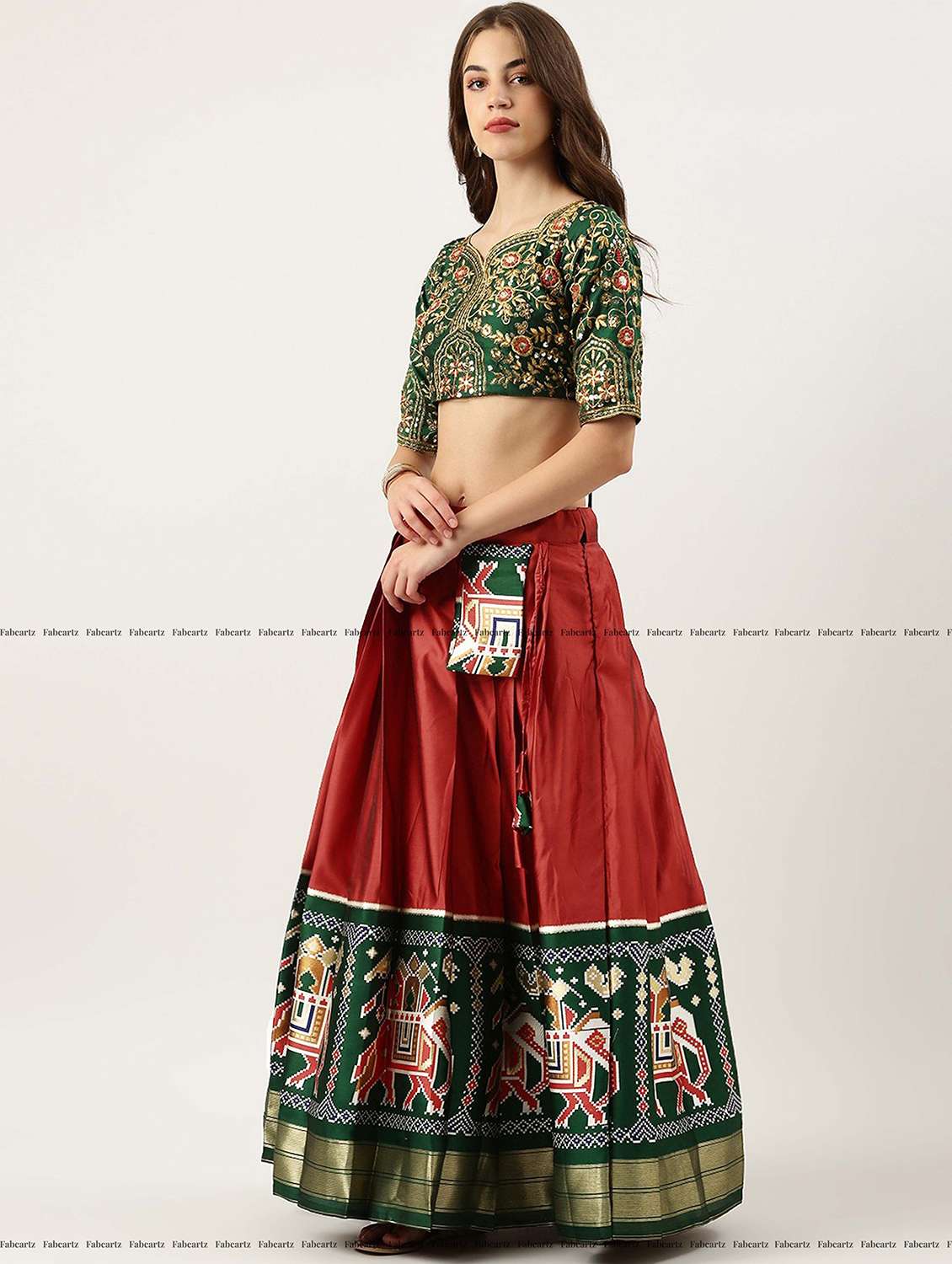 women printed stitched lehenga choli - 22240904 -  Standard Image - 2