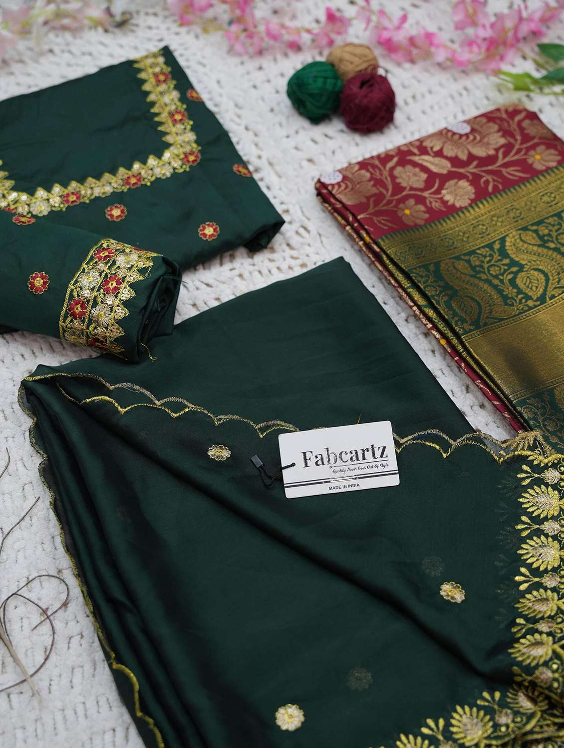 women self design south indian style unstitched lehenga choli - 22240945 -  Standard Image - 2