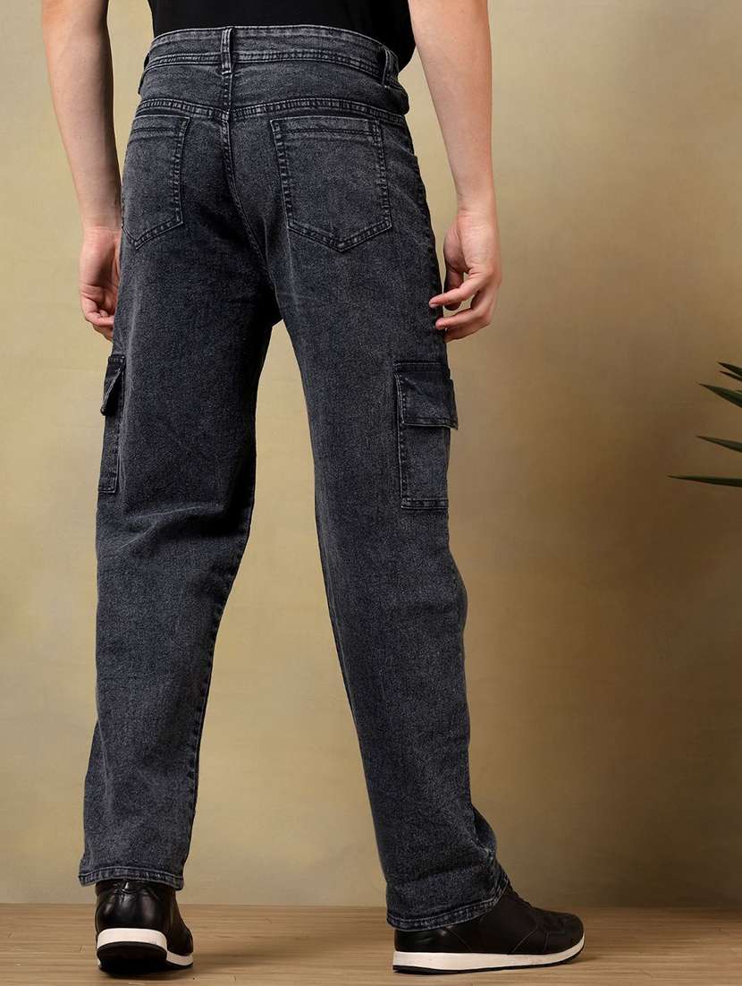 men solid mid rise regular fit cargo - 22241048 -  Standard Image - 2