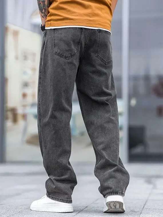 men plain mid rise baggy jeans - 22241051 -  Standard Image - 2