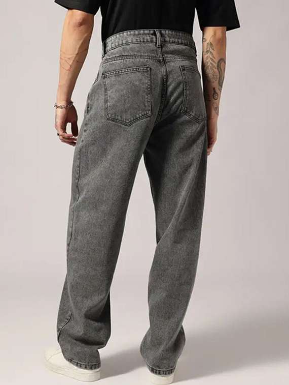 men plain mid rise baggy jeans - 22241055 -  Standard Image - 2