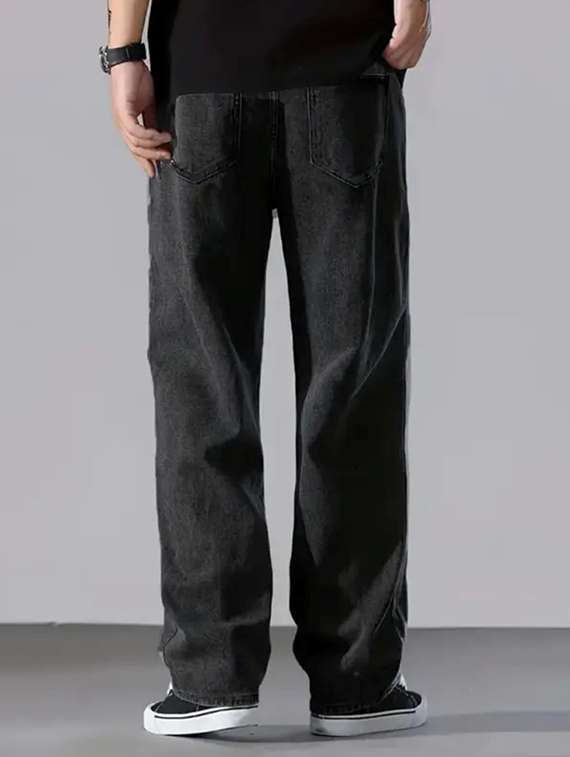 men plain mid rise baggy jeans - 22241061 -  Standard Image - 2