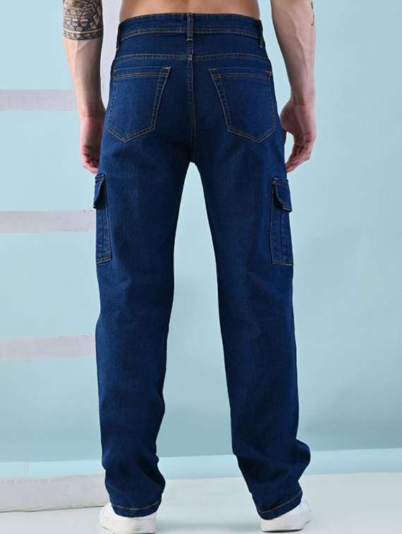 men solid mid rise regular fit cargo - 22241073 -  Standard Image - 2