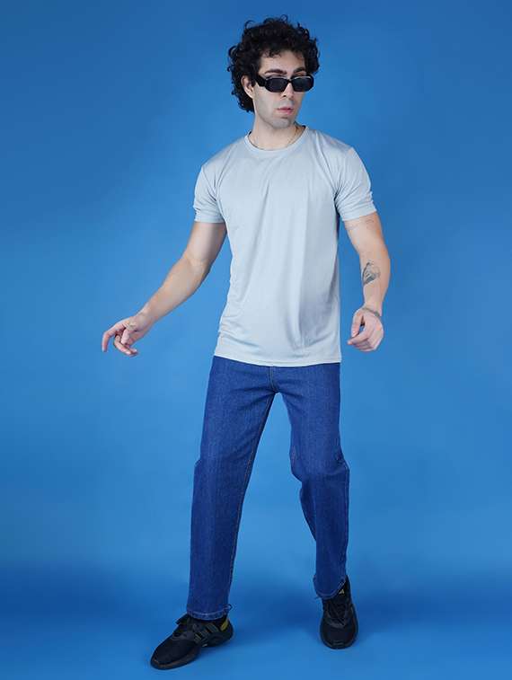 men plain mid rise straight fit jeans - 22241126 -  Standard Image - 2