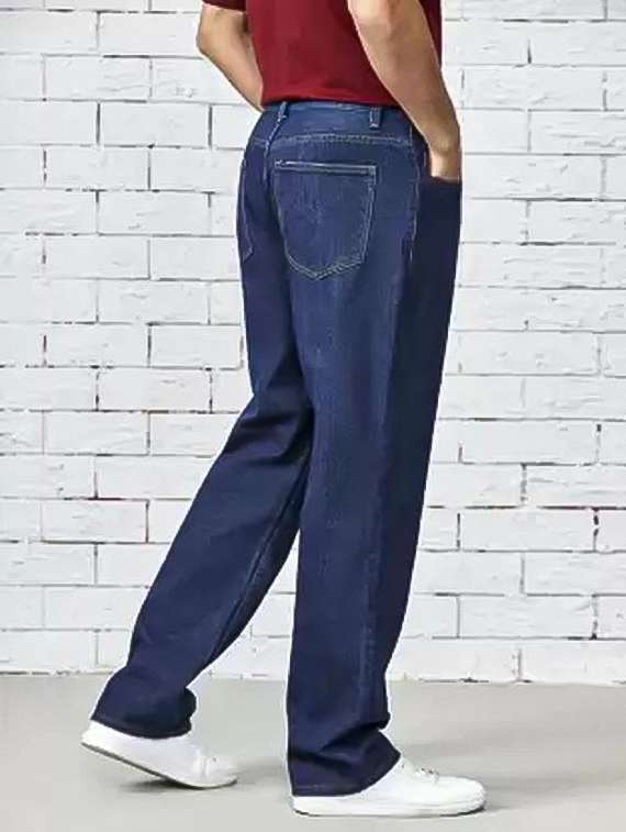 men plain mid rise relaxed fit jeans - 22241153 -  Standard Image - 2