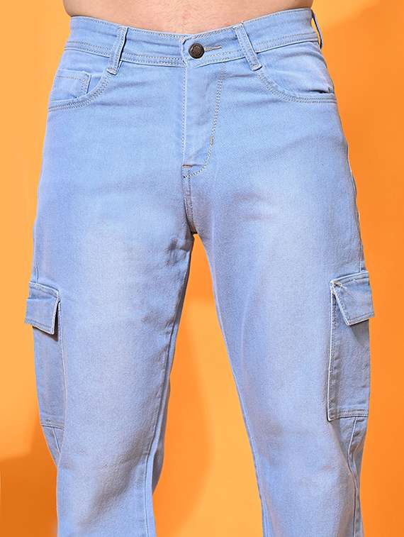 men washed mid rise relaxed fit cargo - 22241170 -  Standard Image - 2