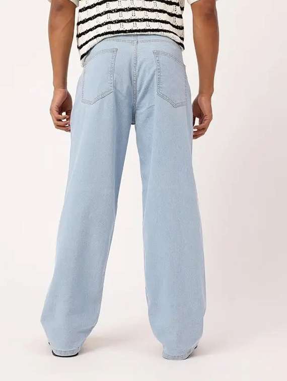 men plain mid rise relaxed fit jeans - 22241262 -  Standard Image - 2