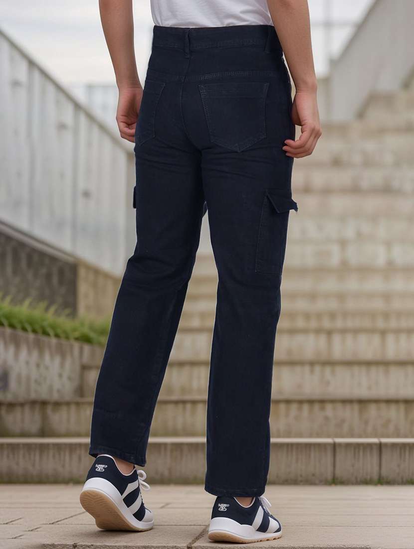 men solid mid rise relaxed fit cargo - 22241285 -  Standard Image - 2