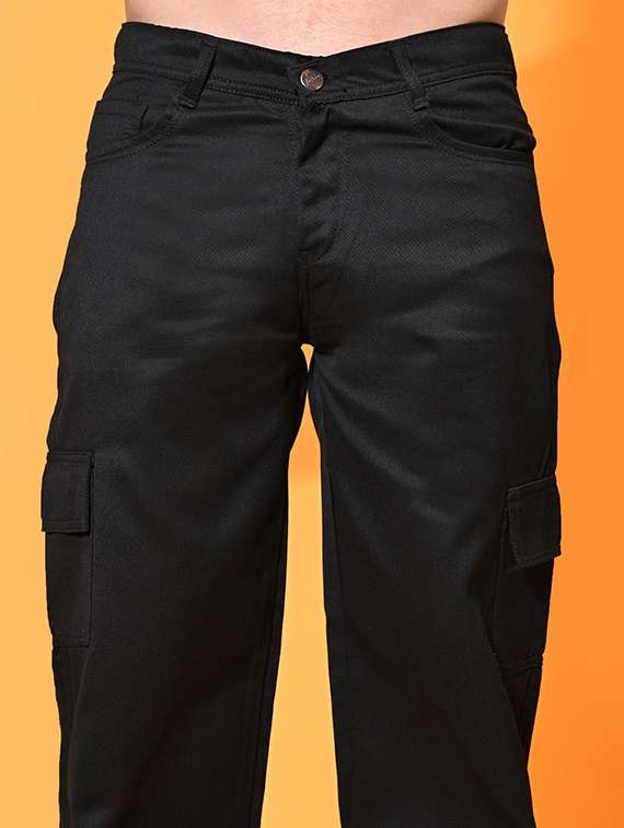 men solid mid rise relaxed fit cargo - 22241302 -  Standard Image - 2