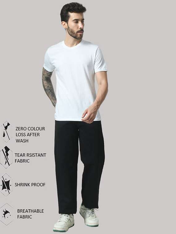 men plain mid rise relaxed fit jeans - 22241306 -  Standard Image - 2