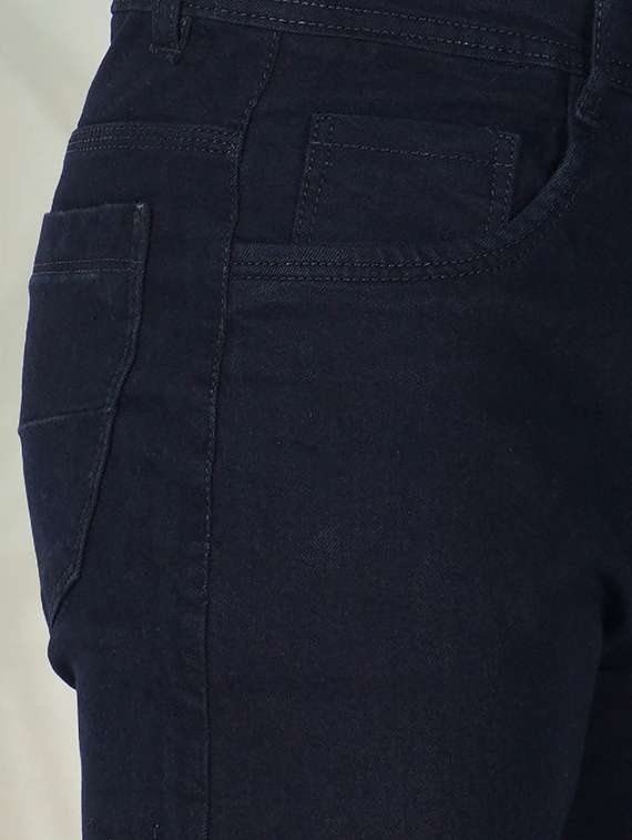 men plain mid rise straight fit jeans - 22241344 -  Standard Image - 2