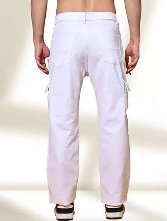 men solid mid rise relaxed fit cargo - 22241416 -  Standard Image - 2