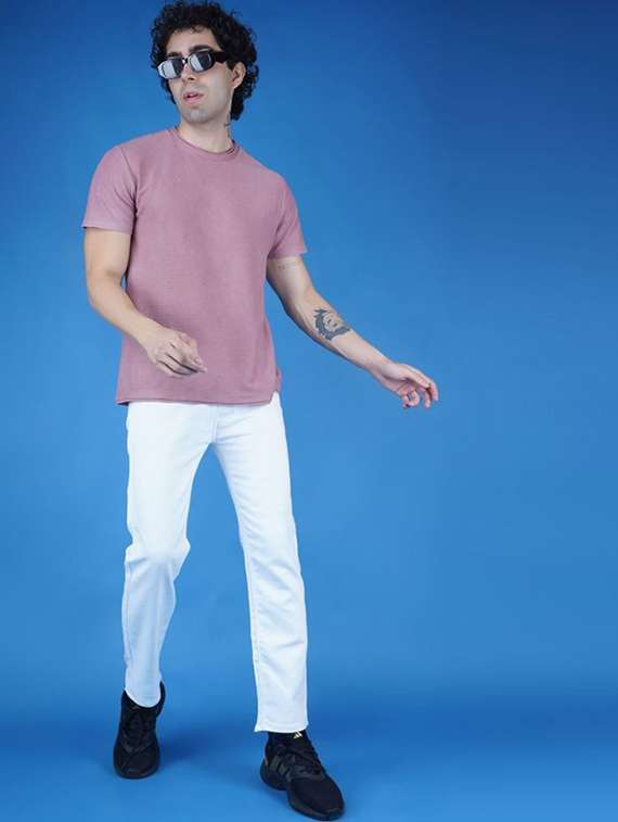 men plain mid rise straight fit jeans - 22241442 -  Standard Image - 2