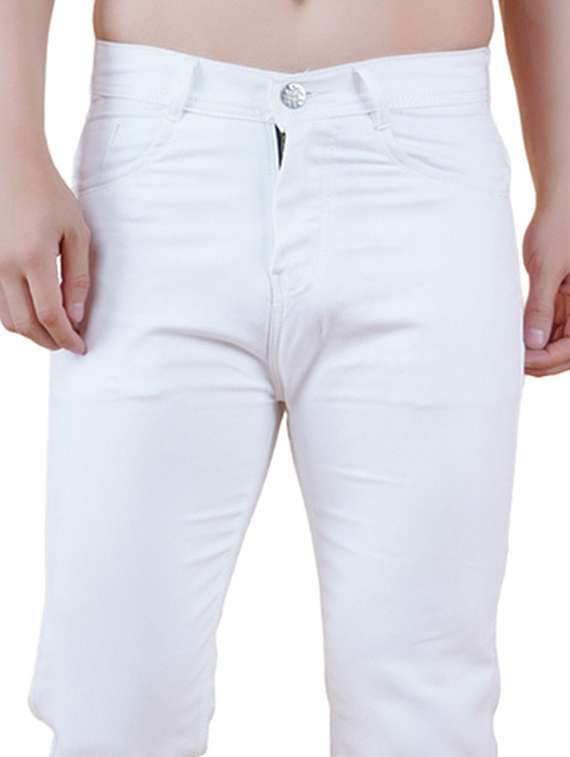 men plain mid rise straight fit jeans - 22241446 -  Standard Image - 2