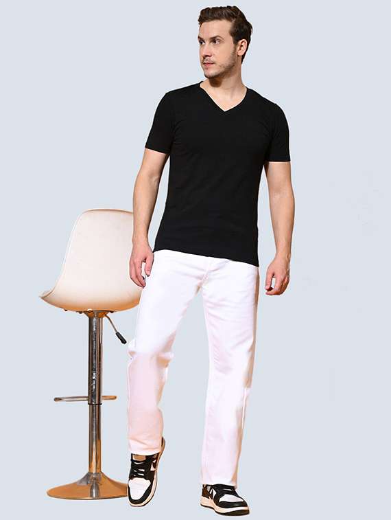 men plain mid rise relaxed fit jeans - 22241460 -  Standard Image - 2