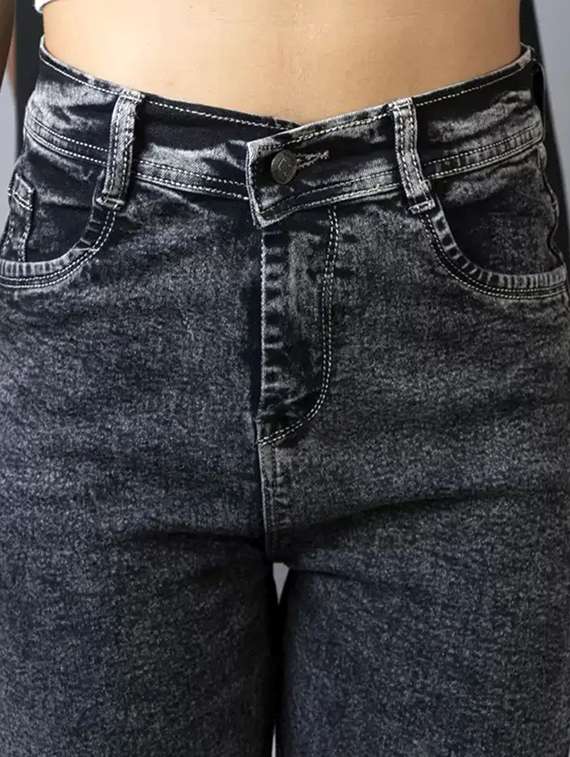 women solid high rise straight fit jean - 22241475 -  Standard Image - 2