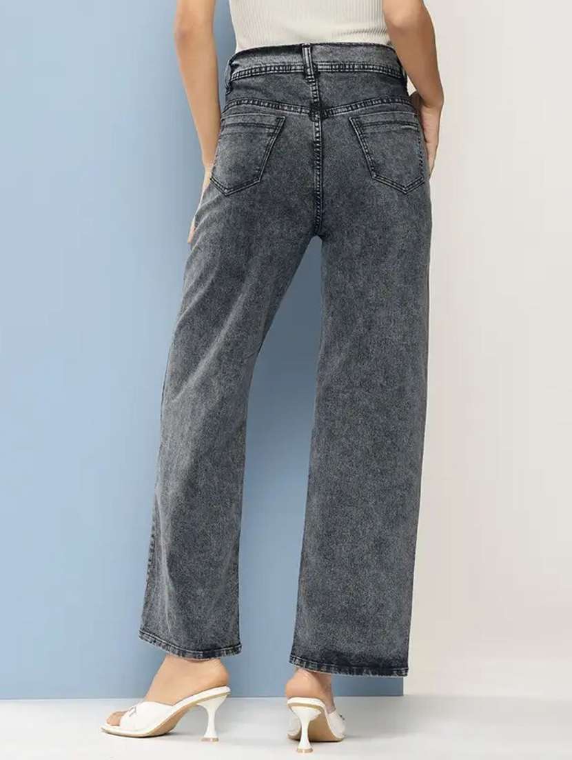 women solid high rise straight fit jean - 22241483 -  Standard Image - 2