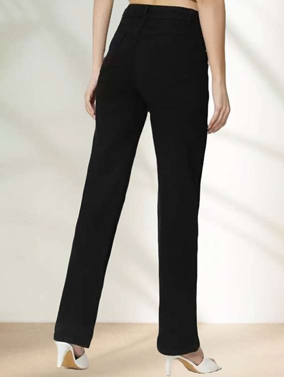 women solid mid rise straight fit jeans - 22241520 -  Standard Image - 2