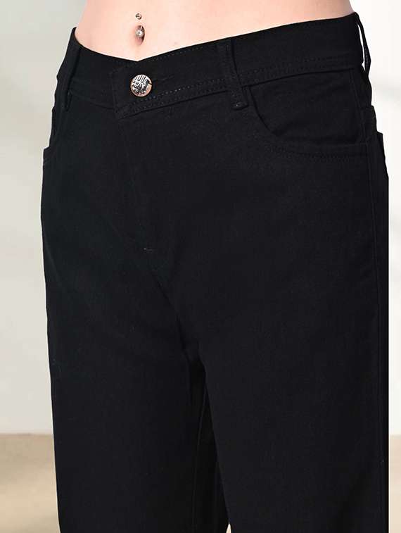 women solid mid rise straight fit jeans - 22241529 -  Standard Image - 2