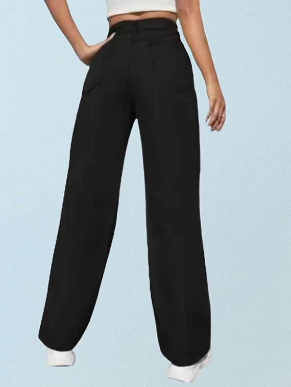 women solid high rise baggy fit jean - 22241539 -  Standard Image - 2