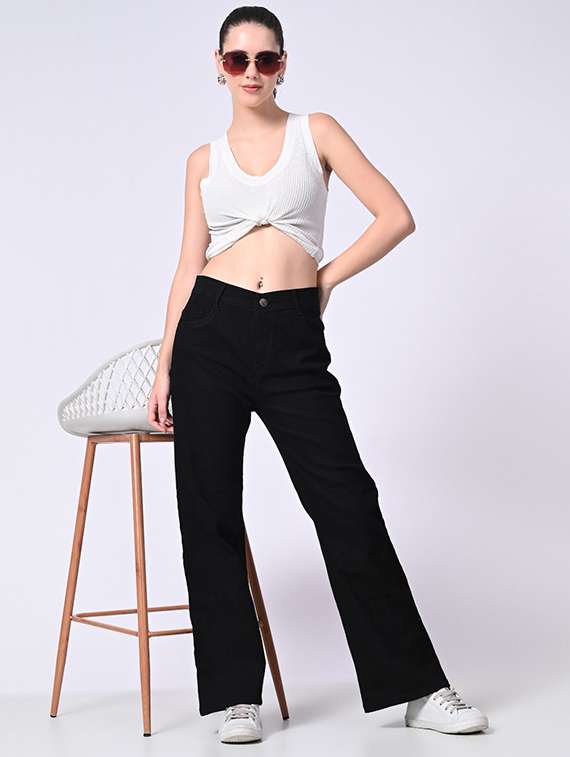 women solid mid rise straight fit jean - 22241576 -  Standard Image - 2