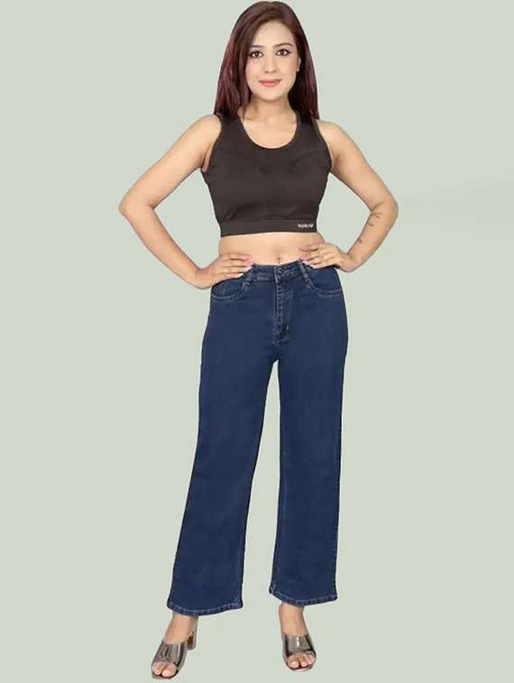 women solid mid rise bootcut jean - 22241689 -  Standard Image - 2