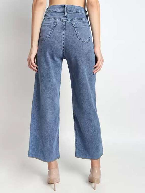 women solid high rise wide leg jeans - 22241751 -  Standard Image - 2