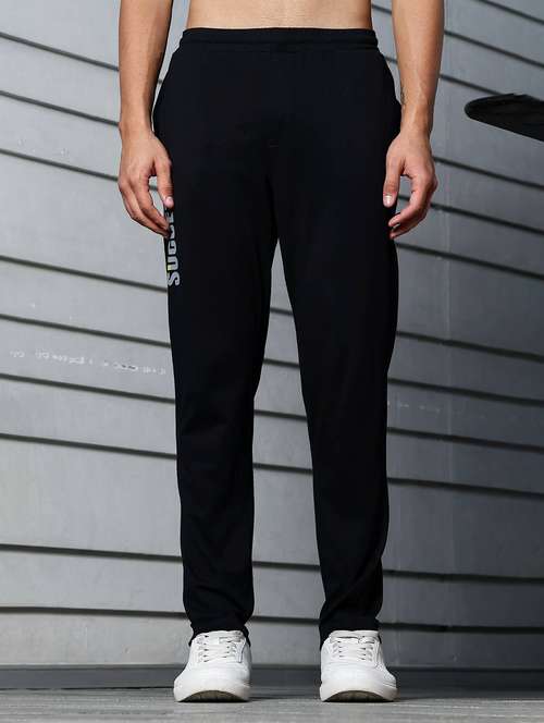 men placement print mid rise full length track pant - 22241808 -  Standard Image - 0