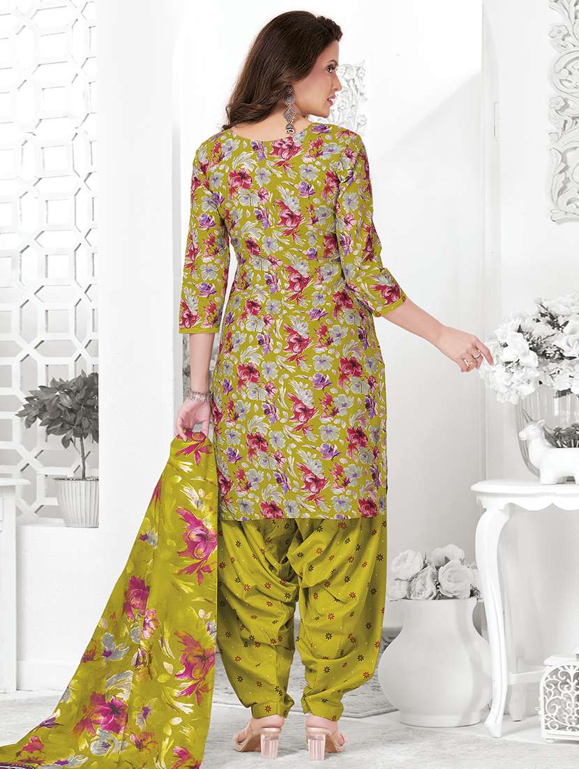 women floral three quarter sleeve kurta patiala with dupatta set - 22241976 -  Standard Image - 2