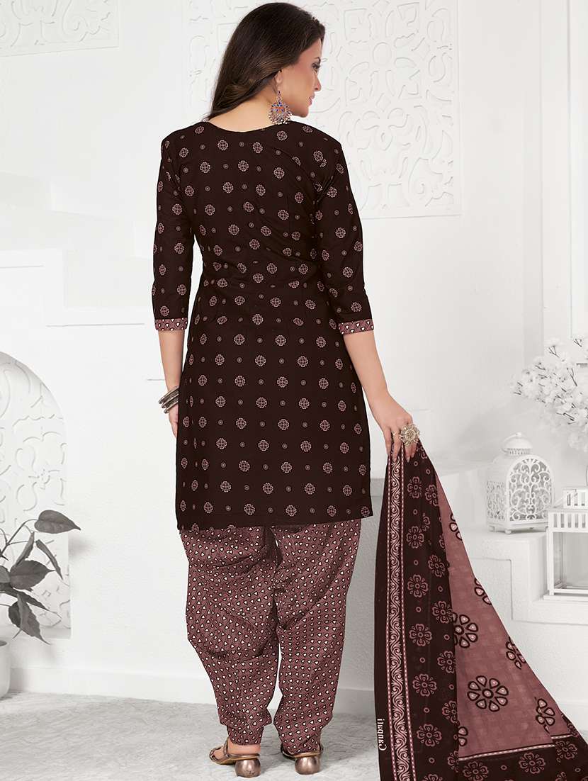 women printed three quarter sleeve kurta patiala with dupatta set - 22241978 -  Standard Image - 2