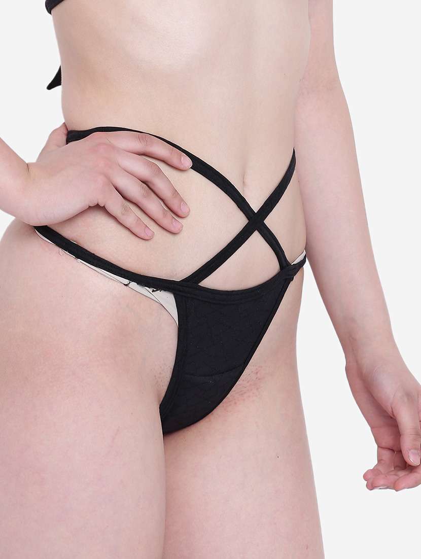 women solid low rise thongs  - 22242019 -  Standard Image - 2