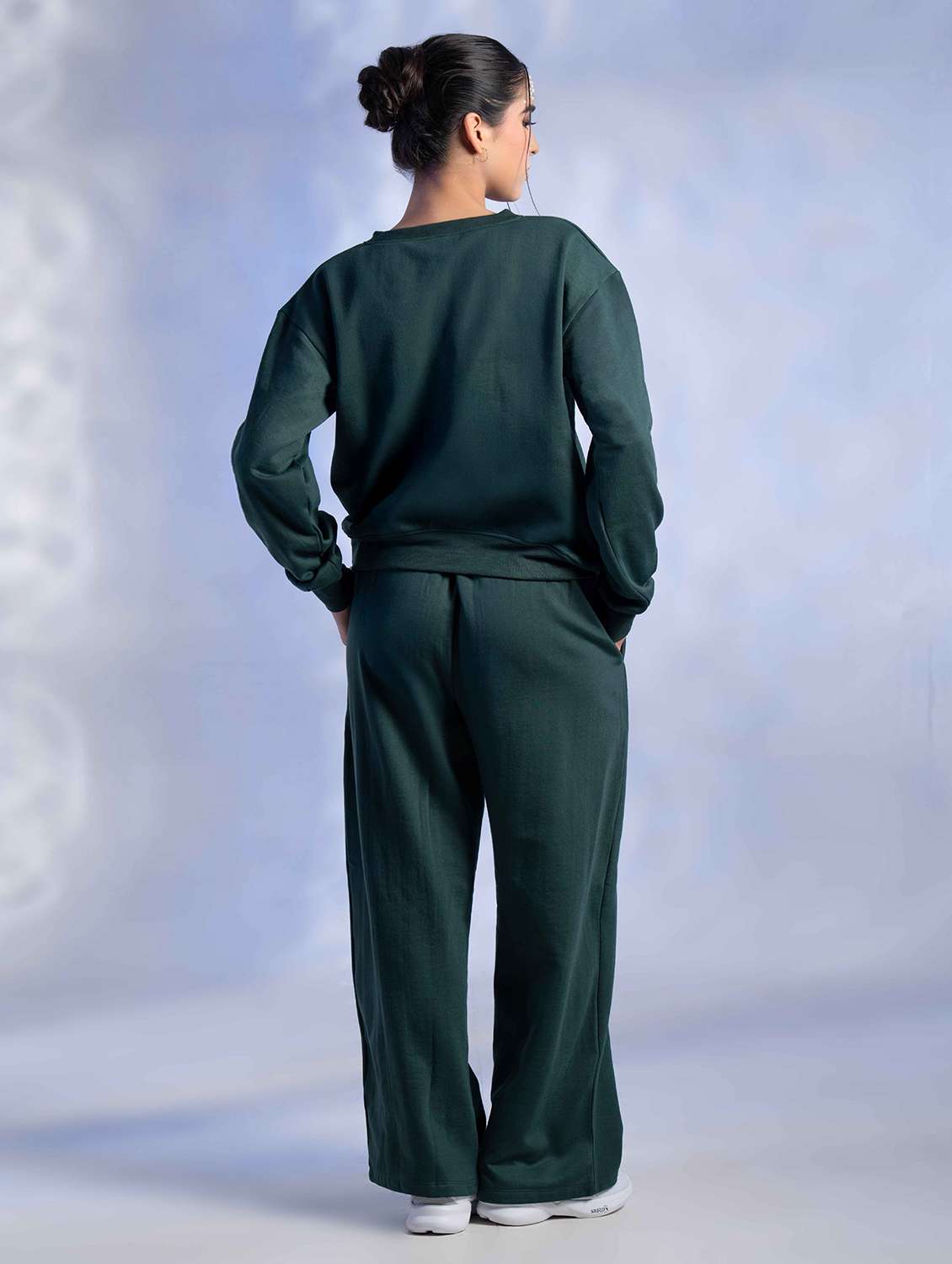 women solid long sleeve winter wear co-ord set - 22242058 -  Standard Image - 2