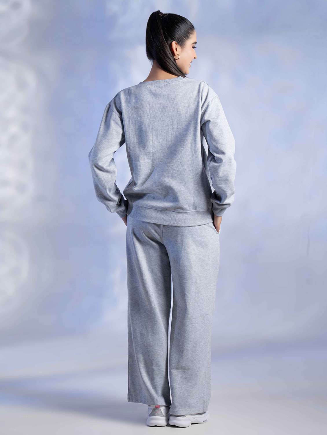 women solid long sleeve winter wear co-ord set - 22242059 -  Standard Image - 2