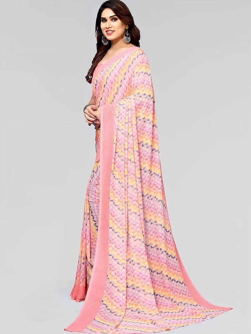 women printed casual wear saree with blouse - 22243504 -  Standard Image - 2