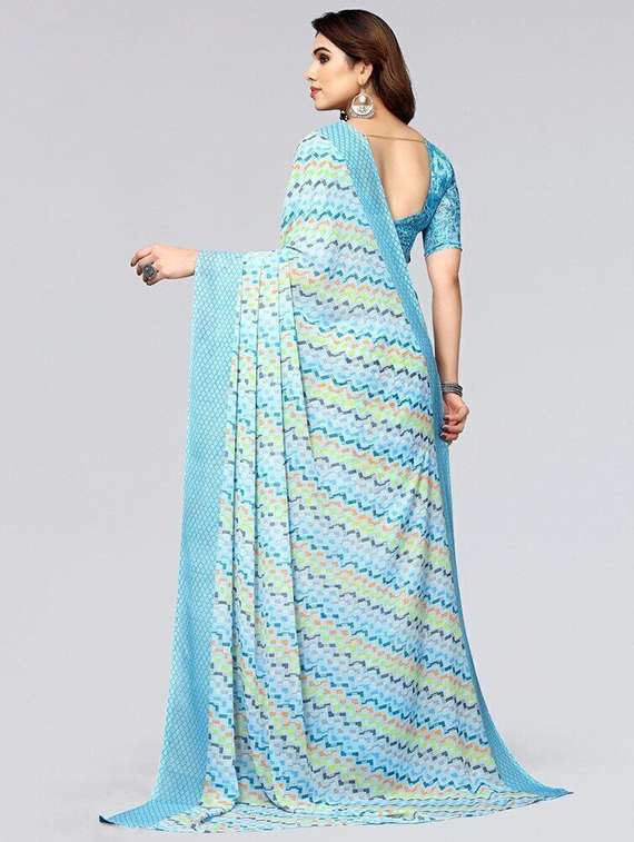 women printed casual wear saree with blouse - 22243506 -  Standard Image - 2