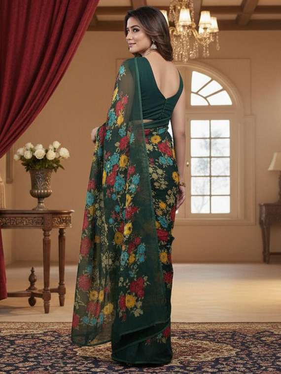 women pack of 2 printed combo saree with blouse - 22243533 -  Standard Image - 2