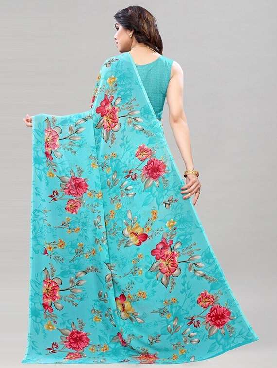 women floral printed saree with blouse - 22243568 -  Standard Image - 2