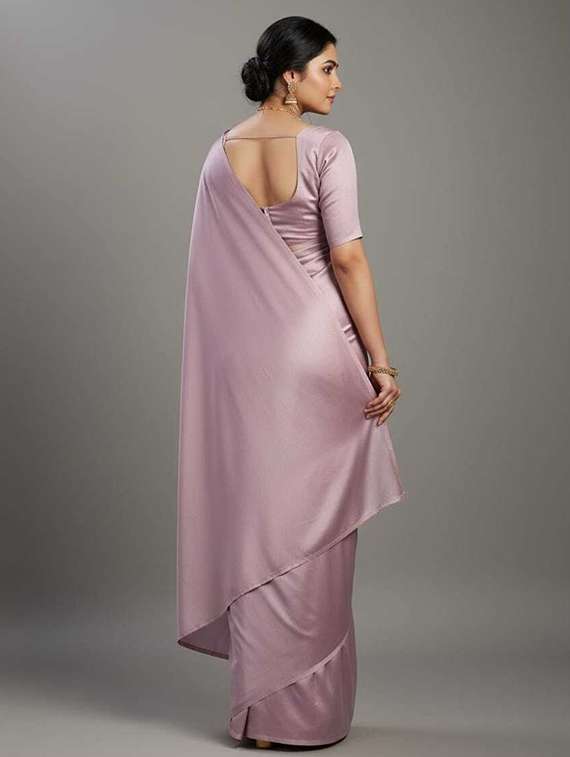 women solid plain saree with blouse - 22243619 -  Standard Image - 2