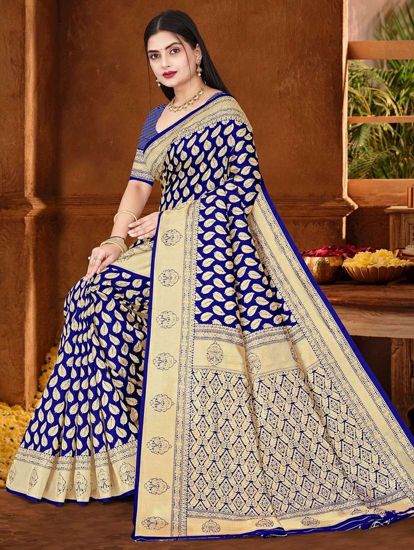 women self design banarasi saree with blouse - 22243635 -  Standard Image - 2